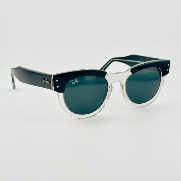 Ray-Ban Mega Hawkeye Sunglasses RB0298S black Transparent Frame Gray Lenses - Picture 6 of 14